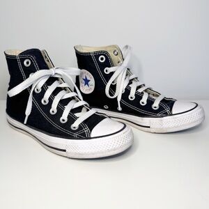Converse Chuck Taylor All Star Canvas Black High Top Sneakers M 4.5/W6.5